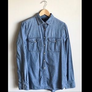 J. Crew Chambray Shirt Tall Medium